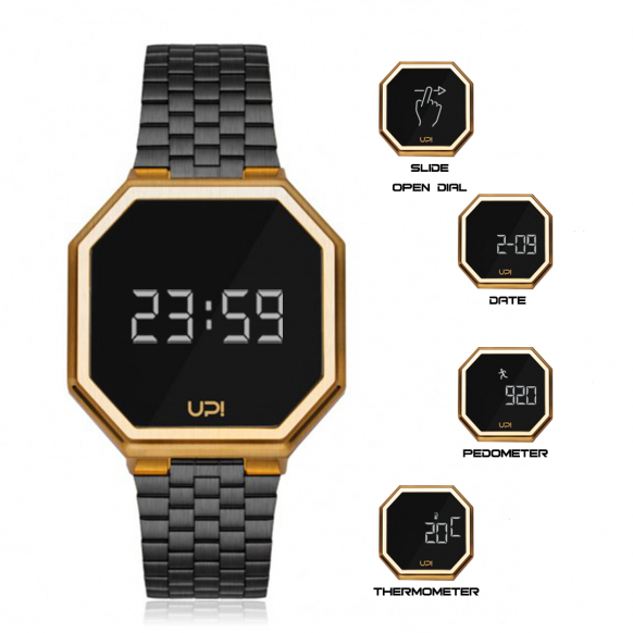 UPWATCH EDGE MATTE GOLD BLACK TWO TONE