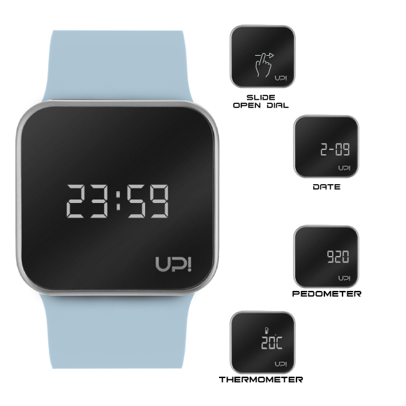 UPWATCH UPGRADE MATTE SILVER BABY BLUE