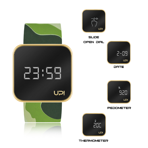 UPWATCH TOUCH SHINY GOLD GREEN CAMOUFLAGE +